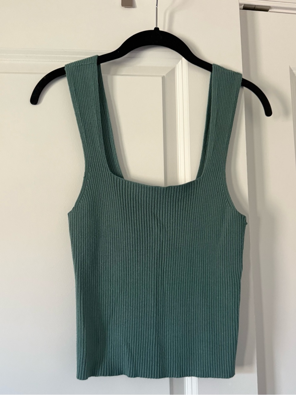 Abercrombie & Fitch - Ribbed Square-Neck Tank - Teal Green